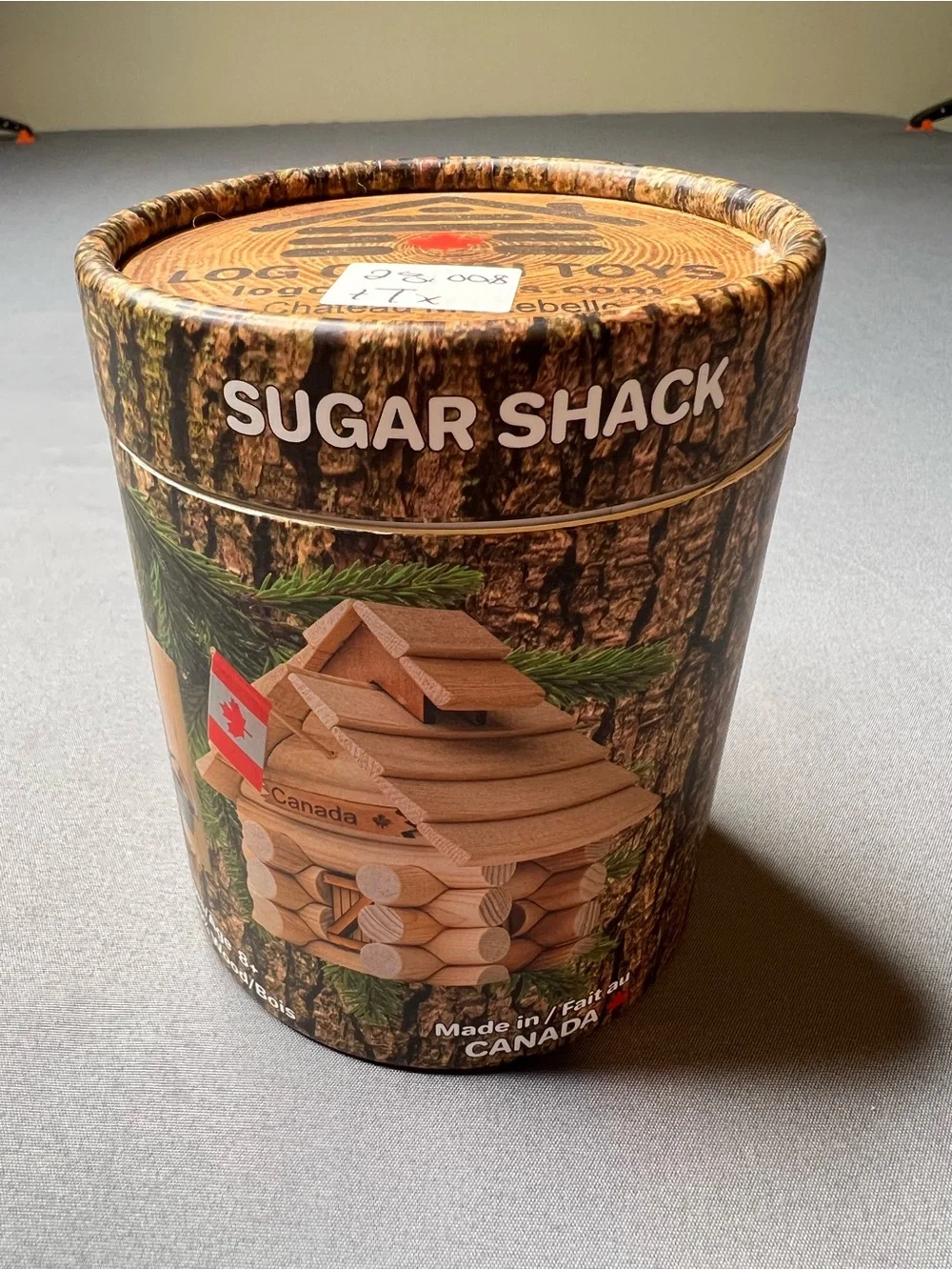 Log Cabin Toys Château Sugar Shack Wooden Building Kit 45 Pieces Made in Canada